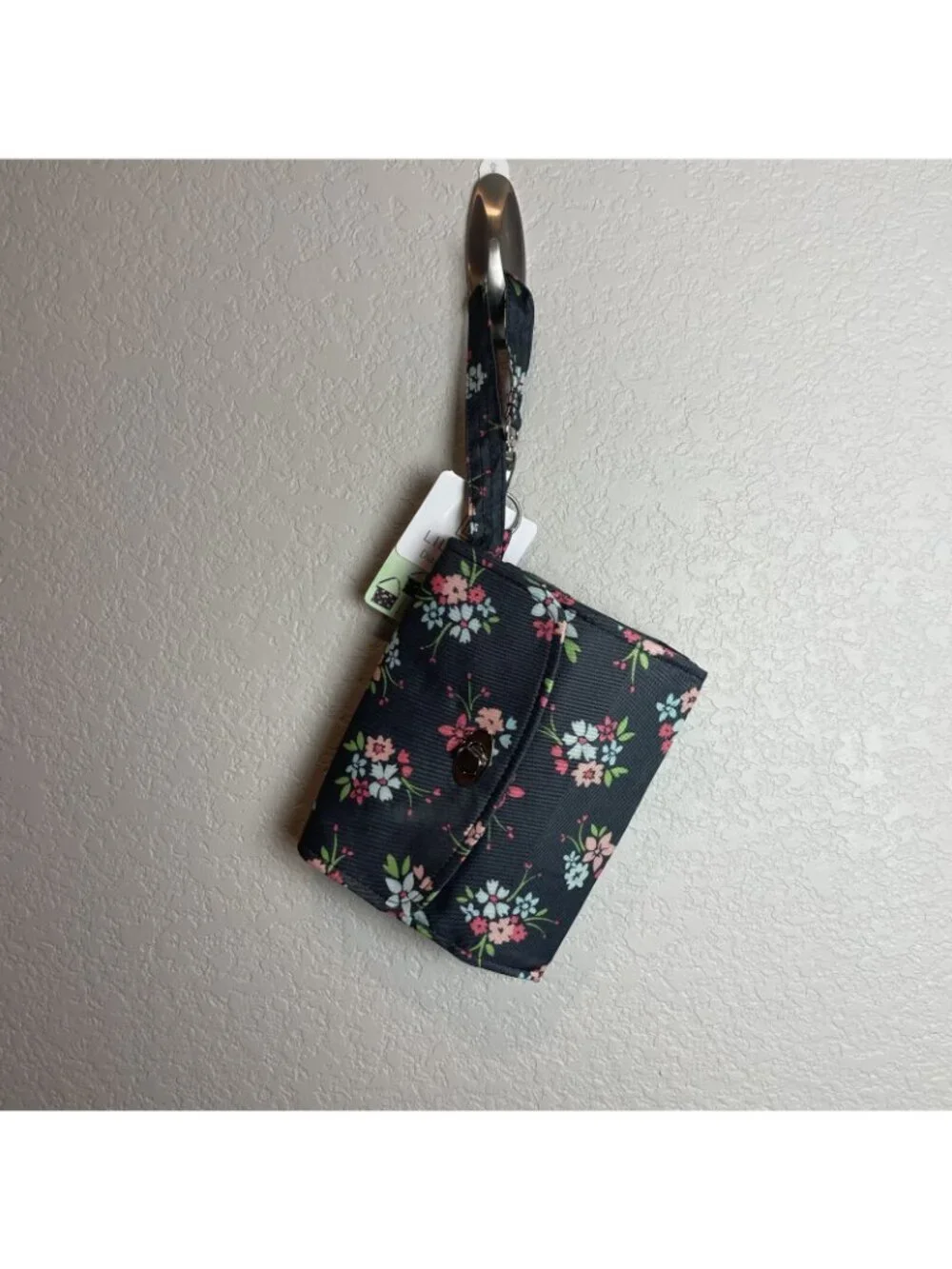 NWT Lillybit by Demdaco Diaper Clutch Bag Tote Purse Changing Pad Gray Pink